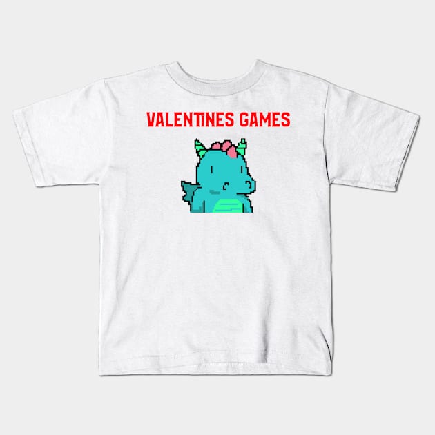 Video Games Funny Valentines Day Kids T-Shirt by AA